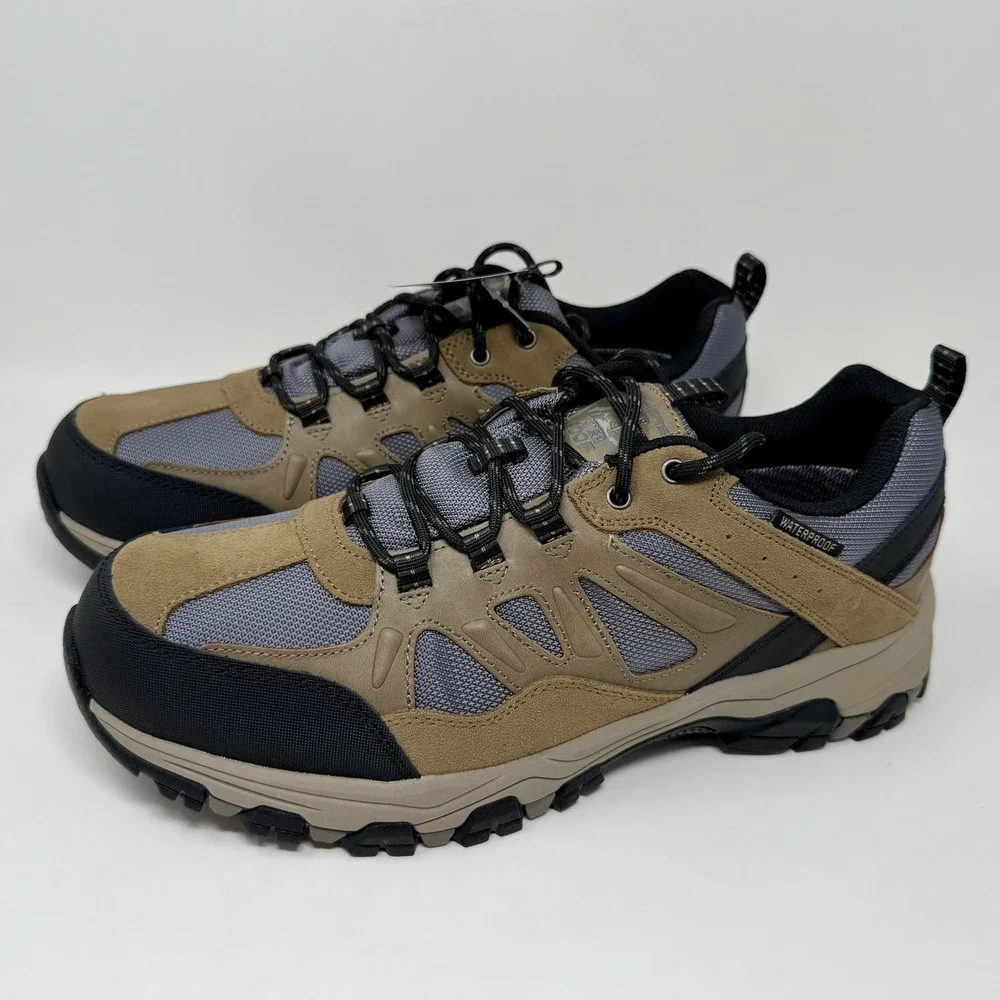 Skechers Waterproof Relaxed Fit Tan Selmen Enago Trail Shoes- Men's 13 Tan Black